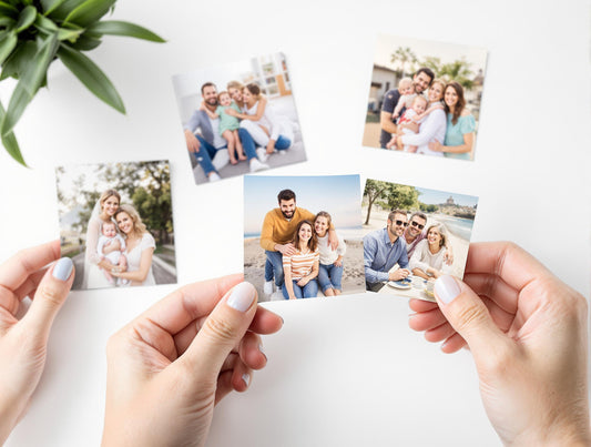 Pack de 6 aimants photo personnalisés premium - Souvenirs magnétiques GRAND 7,5 x 7,5cm